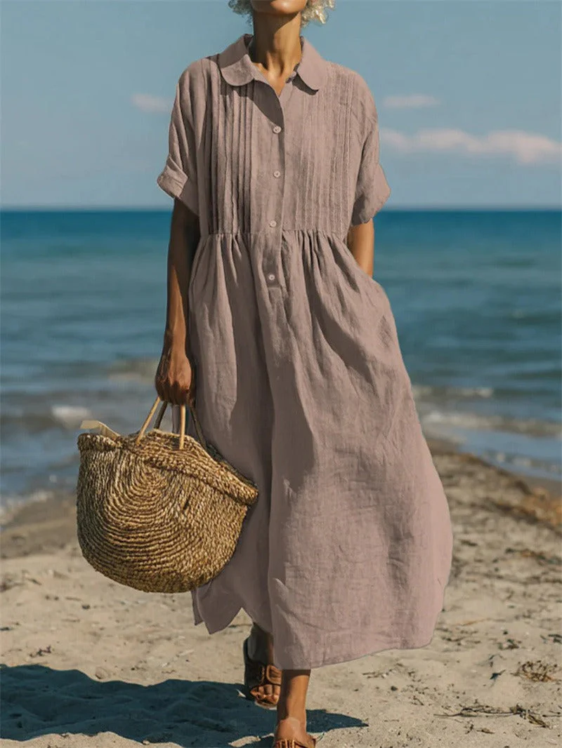 Alice | Cotton Button Shirt Dress - Image 10