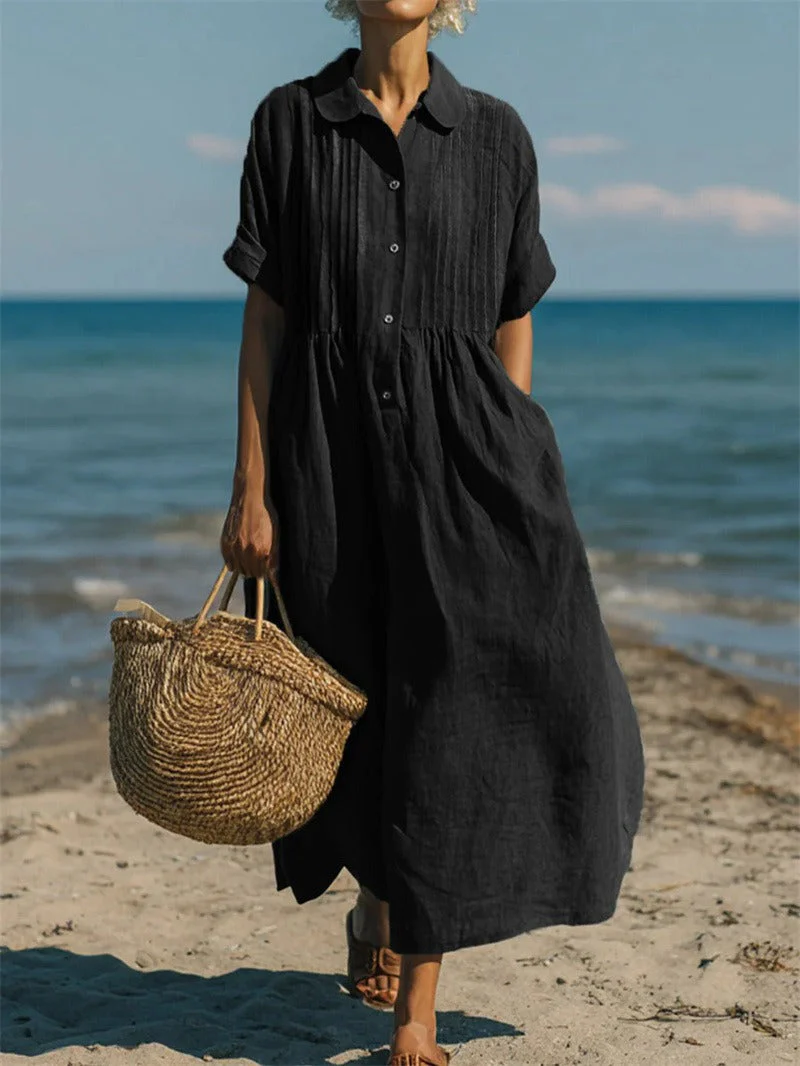 Alice | Cotton Button Shirt Dress - Image 8