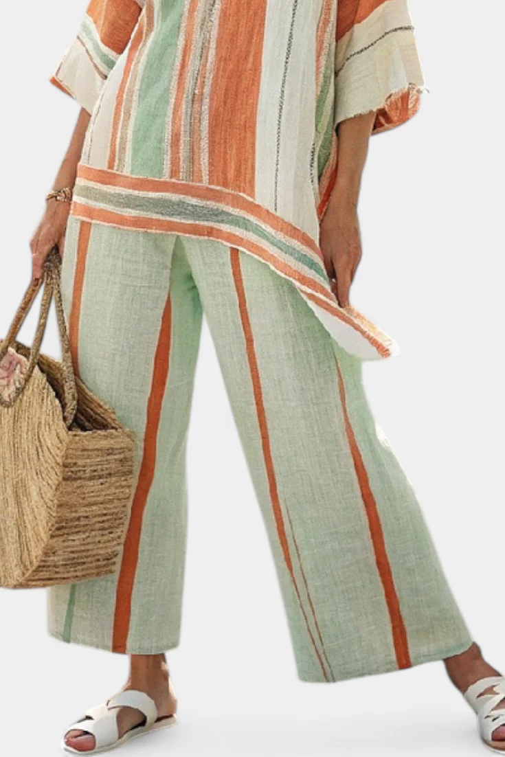 Bellmere | Elegant Asymmetrical Top & Wide-Leg Pants - Image 4