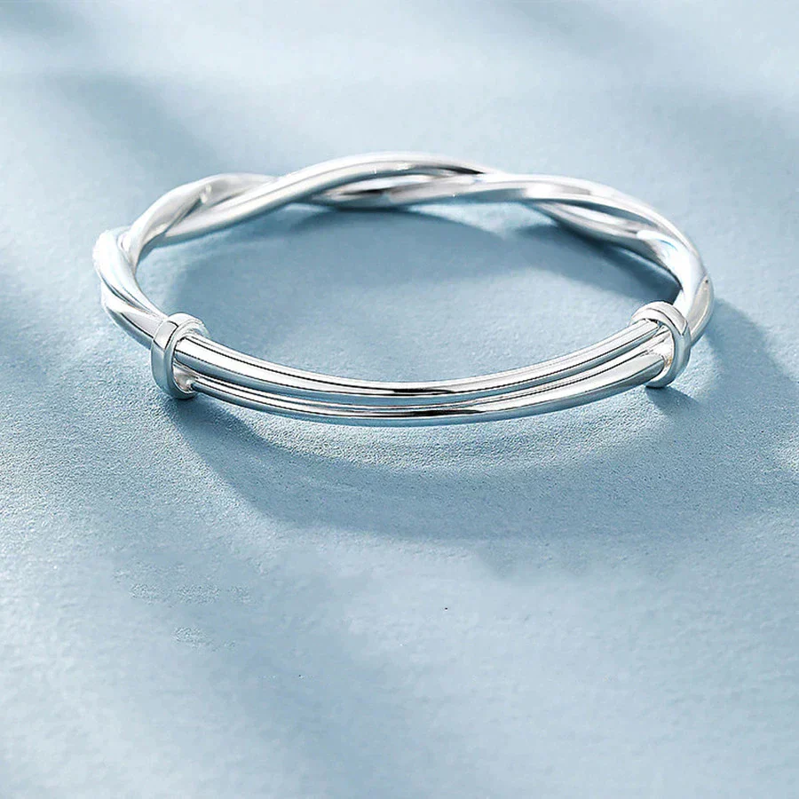Braided Silver Bracelet - Image 4