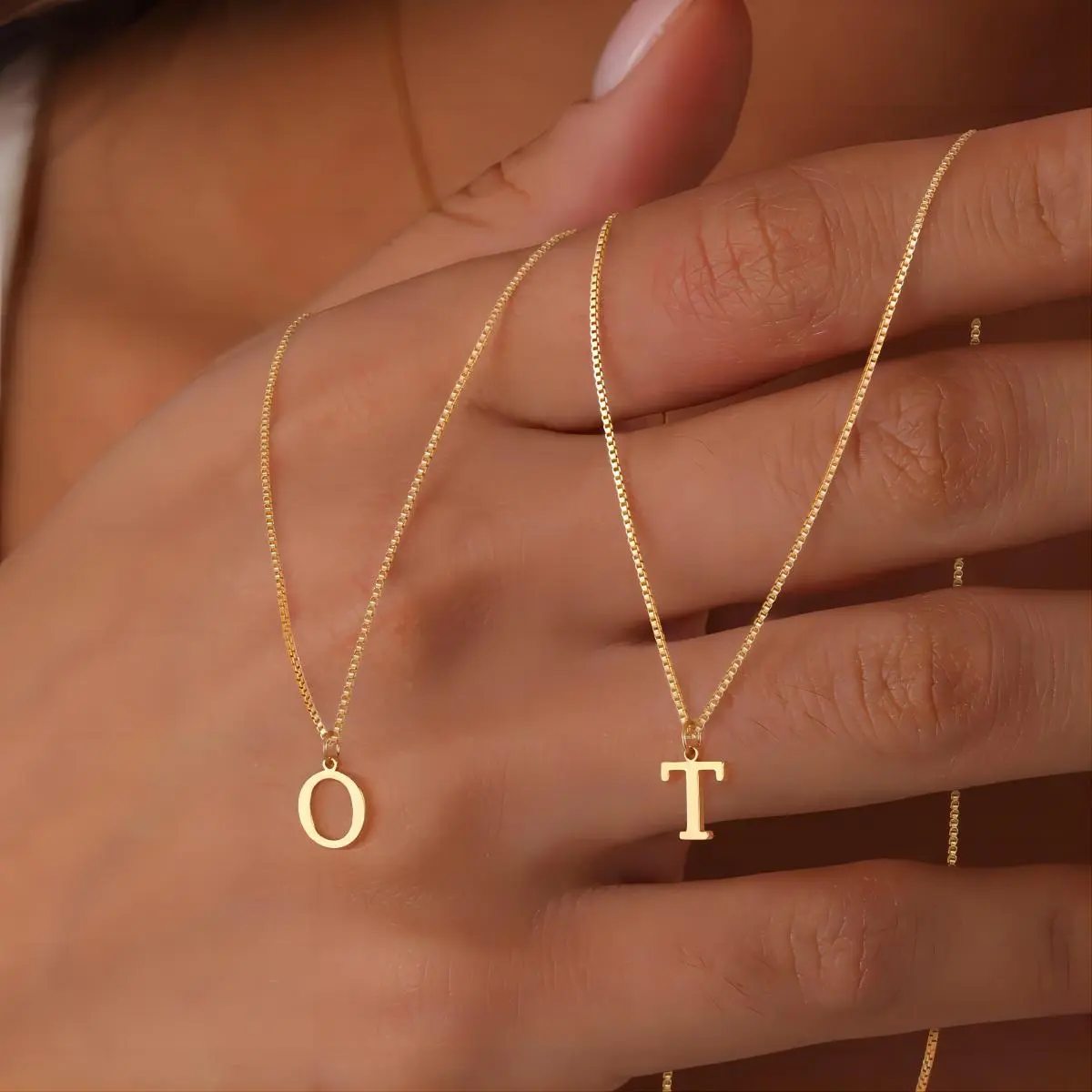 Enzhalynne | Necklace with Initials 18K Gold - Image 2