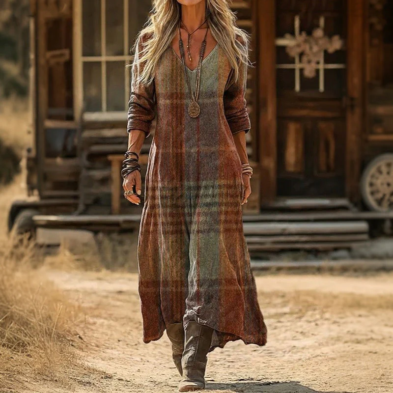 Evelyn | Vintage-Inspired Long Sleeve Casual Dress - Image 2
