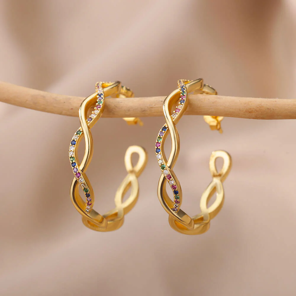 Julenyssa | Wave Earrings 18K Gold - Image 2