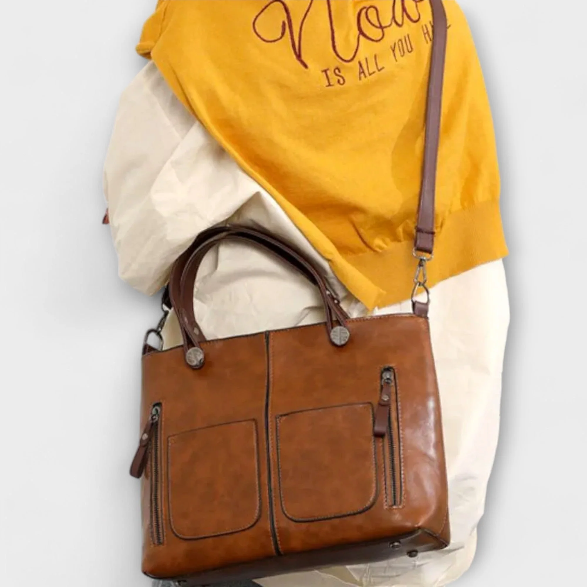 Lora - Elegant Leather Bag - Image 5