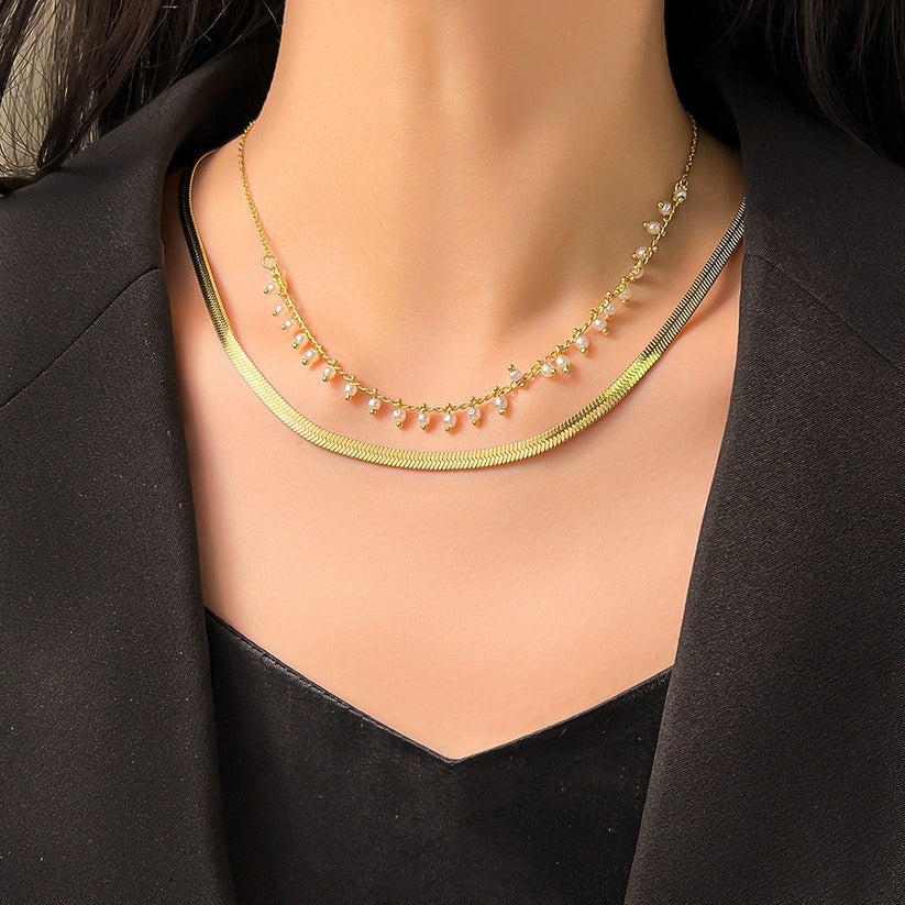 Marizanne | Luxe Snake Choker & Pearl Jewelry Set 18K Gold - Image 5