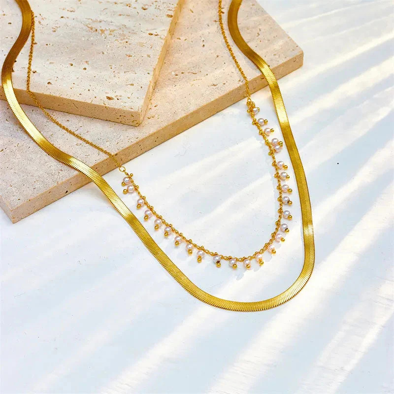 Marizanne | Luxe Snake Choker & Pearl Jewelry Set 18K Gold - Image 8