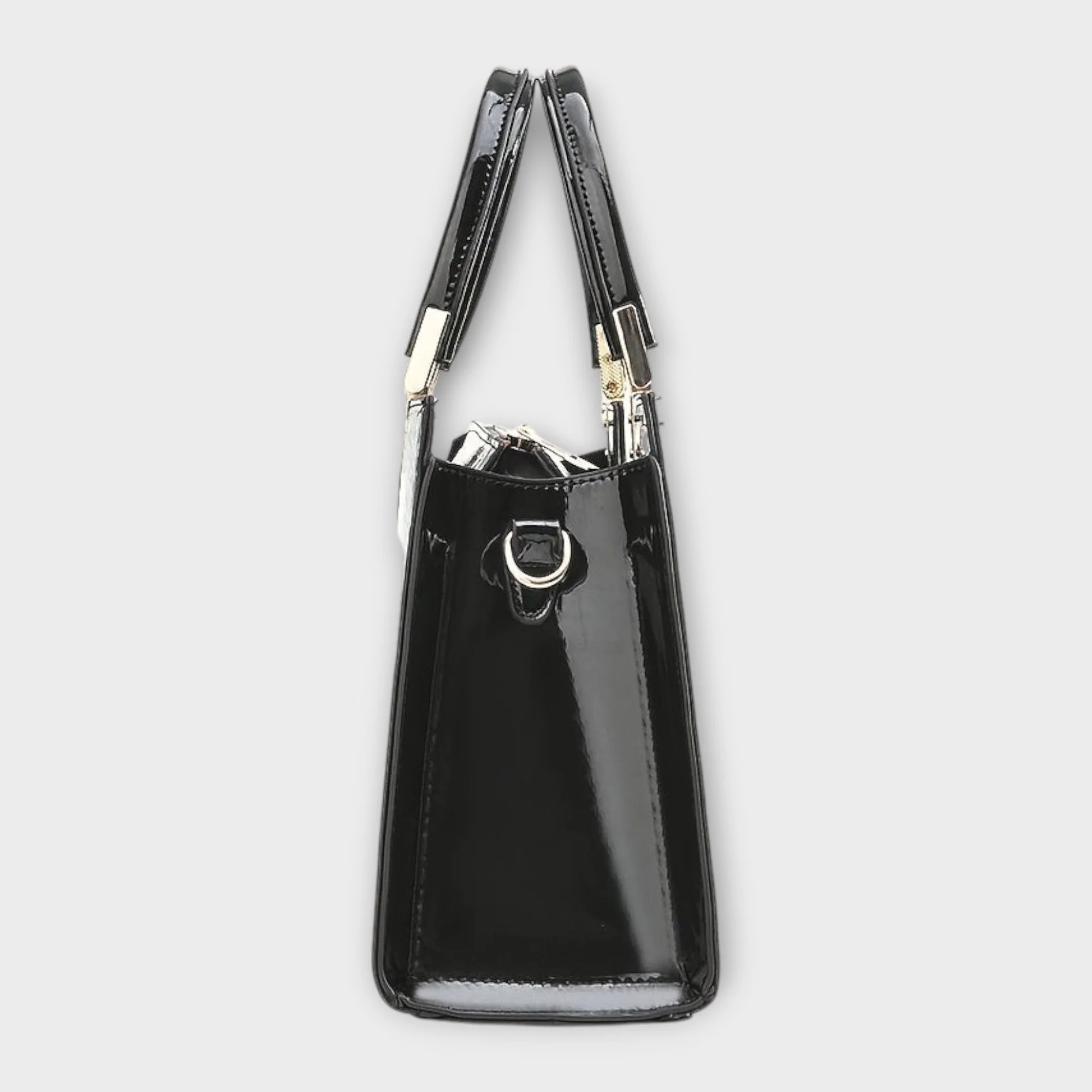 Olivia - Glossy Crocodile Pattern Handbag - Image 7