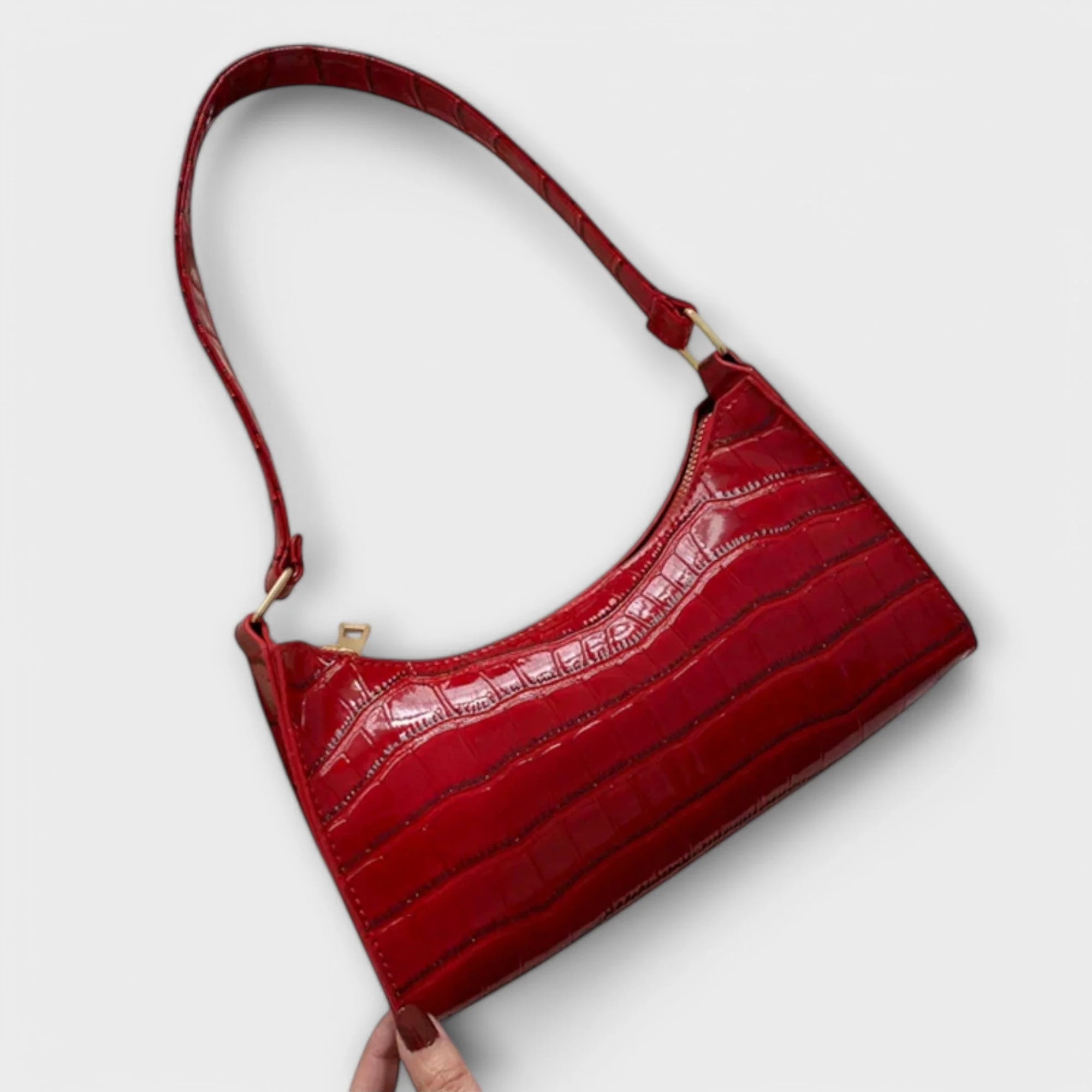 Olivia - Shiny Leather Bag - Image 6