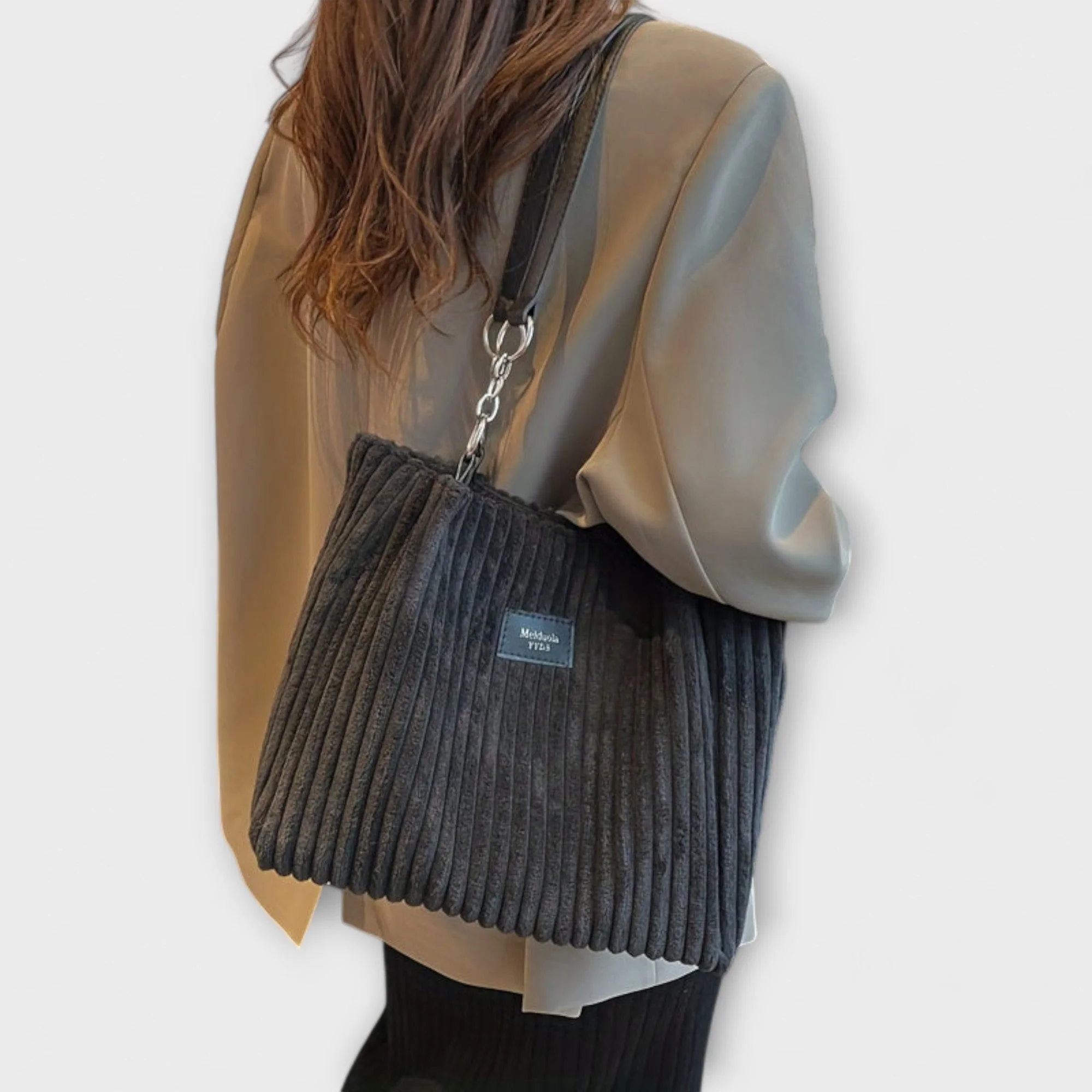 Olivia - Soft Cord Shoulder Bag - Image 6
