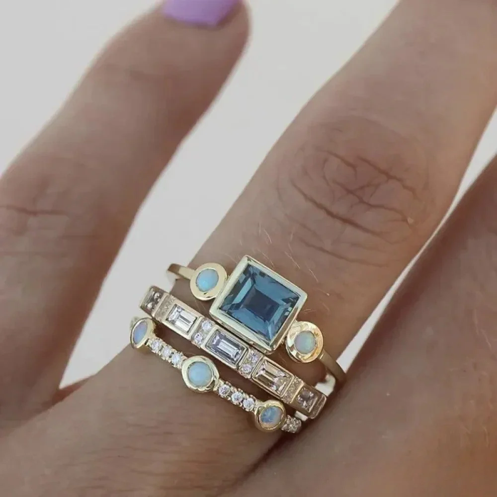 Retro Blue Ring